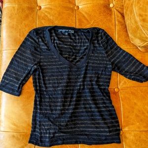 Veronica Beard Jeans Stripe Elbow Shirt